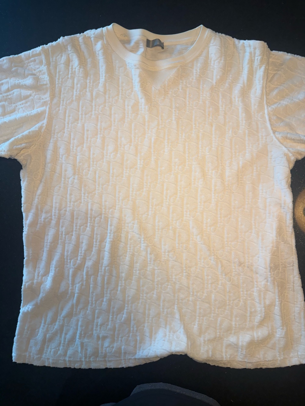 Dior white Terri cloth monogram shirt